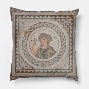 Mosaic depicting Ktisis (Creation) Pillow