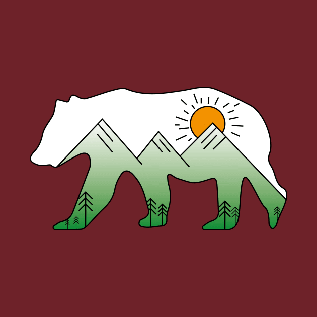Bear Mountain, Mountains inside a bear by JDP Designs