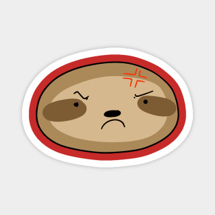 Angry Sloth Face Magnet