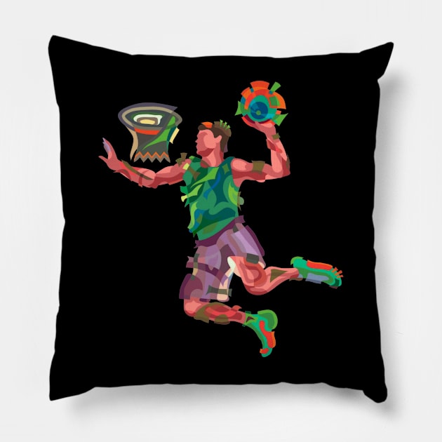 SLAM DUNK - ACCURATE BASKET BALL SHOT Pillow by STYLIZED ART