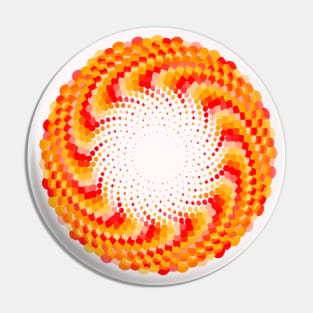 Red Yellow Flower / Phyllotactic Spirals Pin