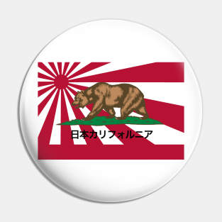 Japanese California Rising Sun Flag Pin