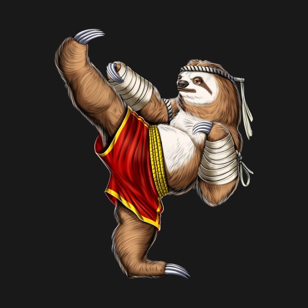 Sloth Muay Thai Fighter by underheaven