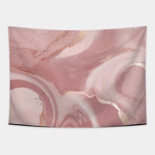 Liquid Cream Marble Shapes Geometric Abstract Pattern Tapestry