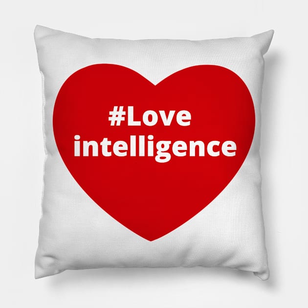 Love Intelligence - Hashtag Heart Pillow by support4love