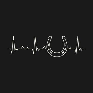 Horse Shoe. Heart. Love. EKG. Pulse. Beat. T-Shirt