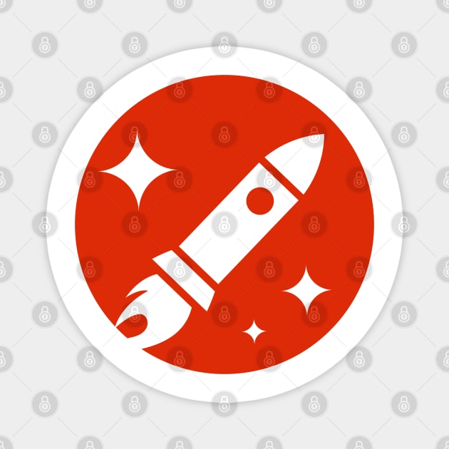 Red Rocket Symbol Magnet by MOULE