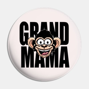 Pop Art Grand Mama Cute Monkey Pin