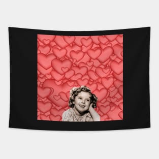 Shirley Temple Hearts Tapestry