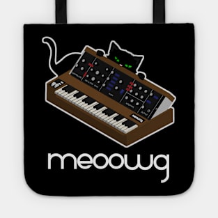 Electronic Musician Funny Cat Meow With Analog Synthesizer Tote