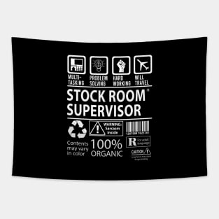 Stock Room Supervisor T Shirt - MultiTasking Certified Job Gift Item Tee Tapestry