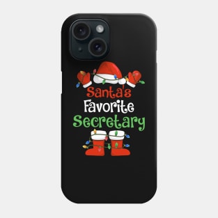 Santa's Favorite Secretary Funny Christmas Pajamas Phone Case