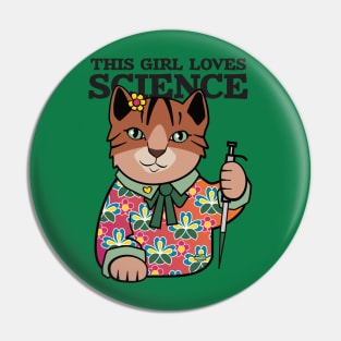 This Girl Loves Science Pin