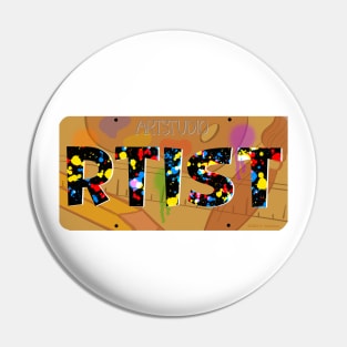 Artist “RTIST” License Plate Design Pin