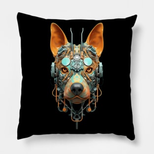 Industrial Punk Dogs by Liza Kraft 1.0 Pillow