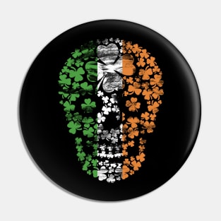 Irish flag shamrock skull saint patrick's day Pin