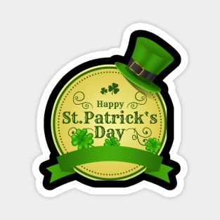 circular streamer patricks day Magnet