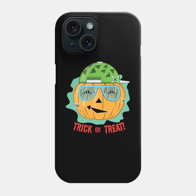 Cool Halloween Pumpkin - Trick or Treat Phone Case by DesignWood Atelier