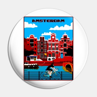 Cycling in Amsterdam Pin