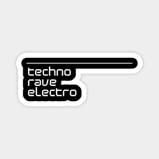 techno rave electro logo Magnet