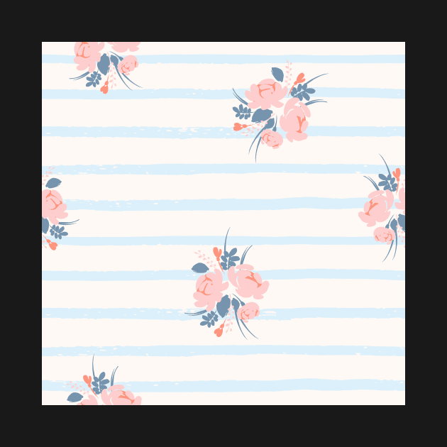 Pink FLower Wallpaper Print by martynzero