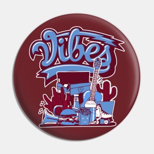 Vibes Valour Blue Team Maroon Pin