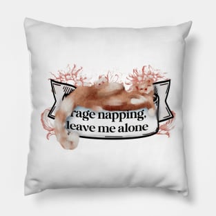 Rage Napping Leave Me Alone Cute Cat Napping Pillow