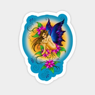 Butterfly Flower Fairy Sunshine Summer Girl Fun Magnet