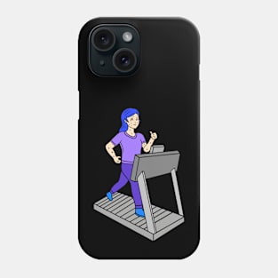 Pretty girl on treadmill Phone Case