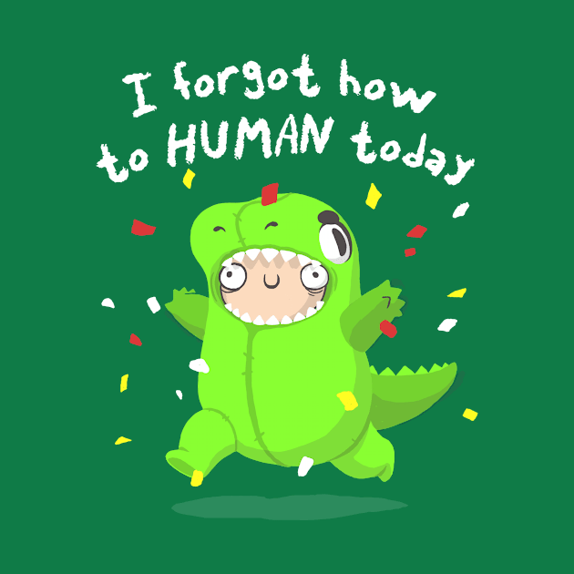 How to human - Dinosaur Funny Costume - Crazy Kid by BlancaVidal