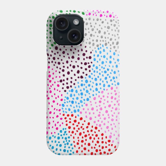 Abstract Rainbow Polka Dots Phone Case by jpartshop1