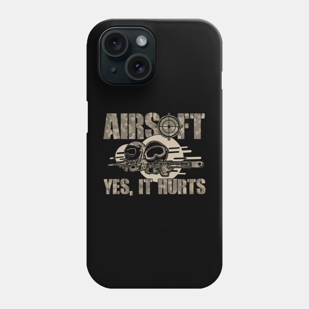 Airsoft Yes, It Hurts Funny Phone Case by Issho Ni