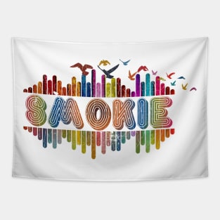 Tone Color Wave With Name-Smokie Tapestry