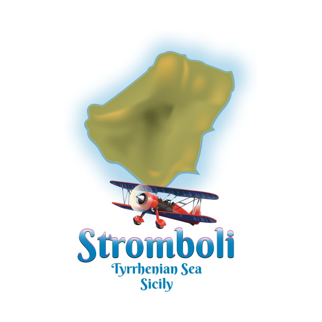 Stromboli Sicily map by nickemporium1