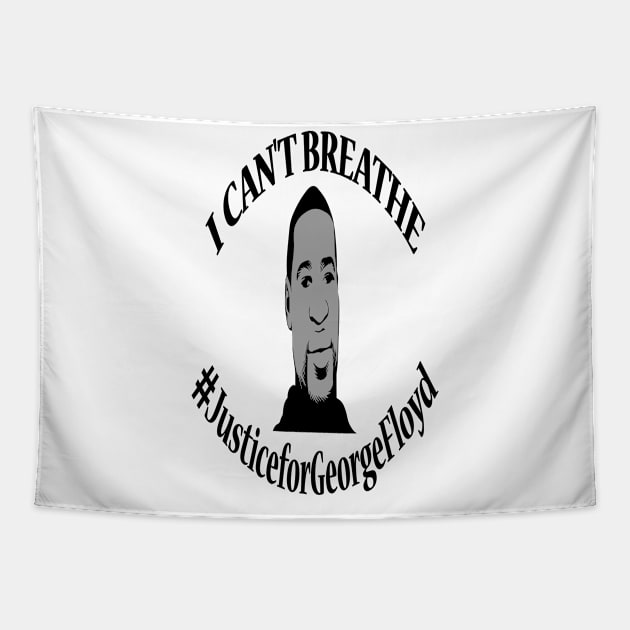 I Cant breathe Justice for George Floyd Tapestry by bratshirt