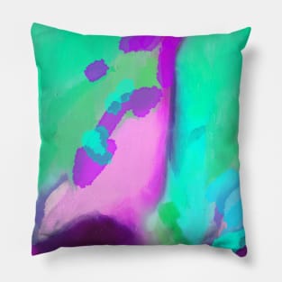 Blue wave abstracts Pillow