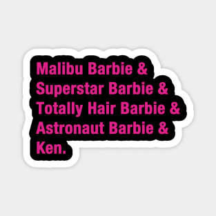 Barbie and Ken Pink Magnet