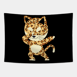 'Dabbing Cheetah Big Cat' Funny Dabbing Animal Gift Tapestry