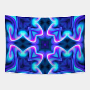 Psychedelic Hippie Pink and Blue Tapestry