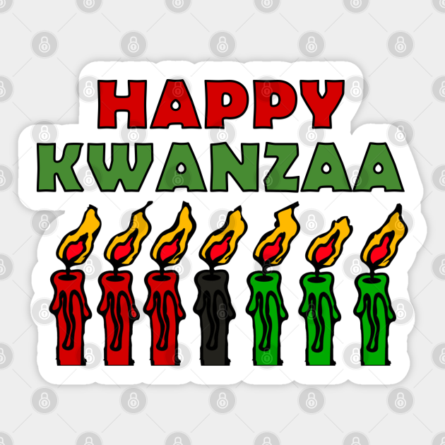 Happy Kwanzaa African American Kwanzaa Sticker Teepublic Uk