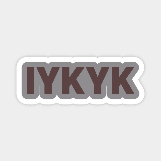 IYKYK Magnet by teesbythebook