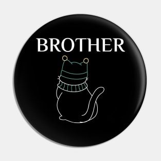 funny matching family cat design, brother Pin