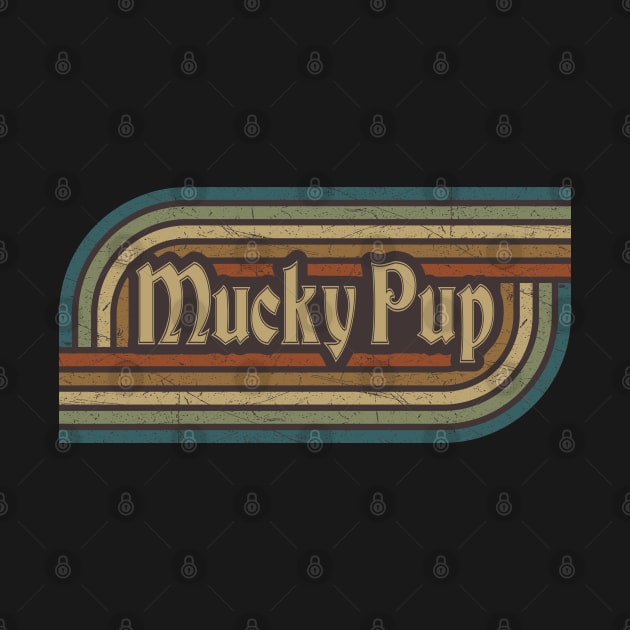 Mucky Pup Vintage Stripes by paintallday