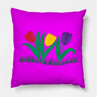 Tulips - spring flowers Pillow