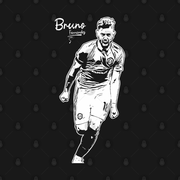 Bruno fernandes, soccer player Midfielder by Aloenalone