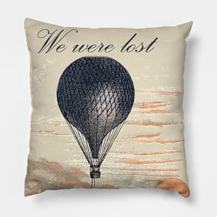 Lispe Hot Air Balloon Vintage Aeronauts Quote Pillow