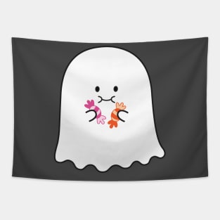 Gordie the Ghost | by queenie's cards Tapestry