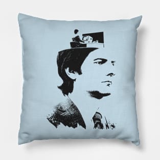 severance series Adam Scott and Britt Lower fan works graphic design by ironpalette Pillow