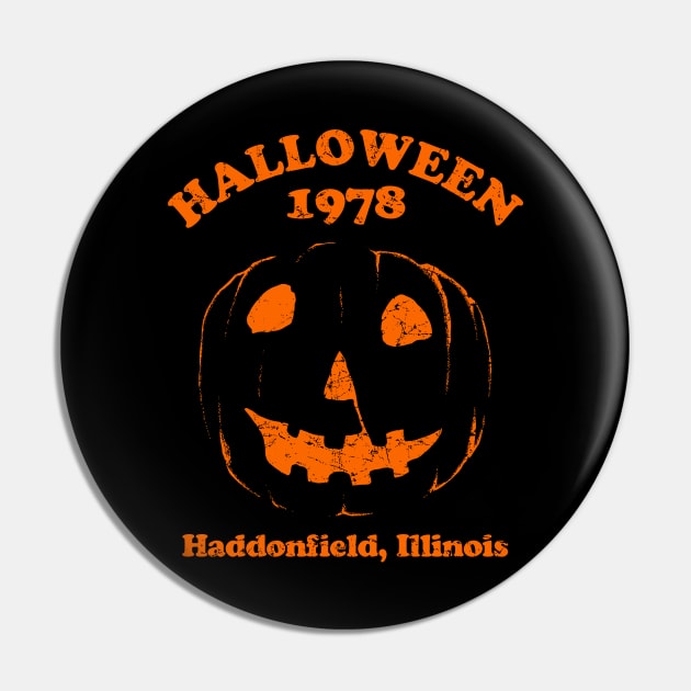 Halloween 1978 Holiday Spooky Myers Pumpkin Haddonfield Pin by zuarangoyang