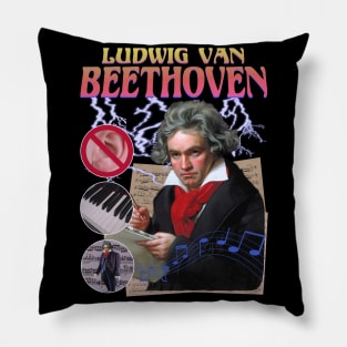 BEETHOVEN RAP TEE Ludwig Van Beethoven Cool Vintage Retro 90's Graphic Classical Composer Band T-Shirt Pillow